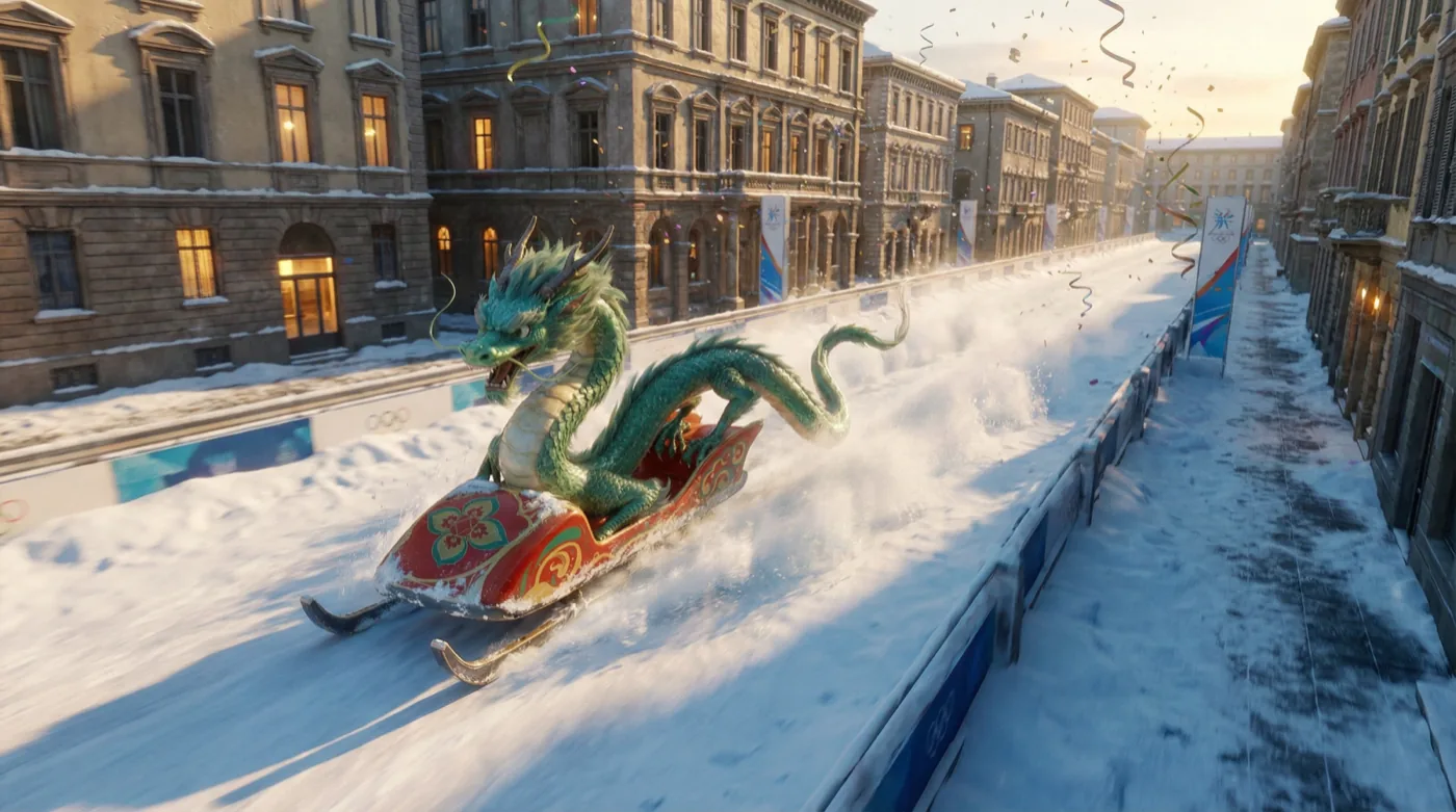 瑞兽踏雪 米兰冬奥